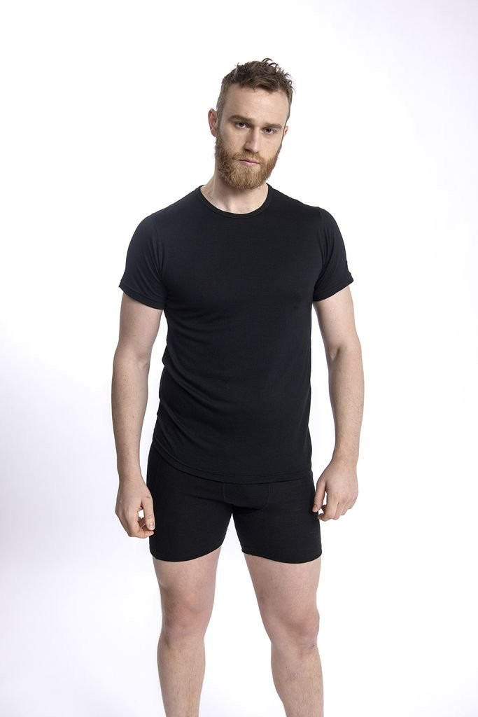 Tee-shirt manches courtes100 % laine mérinos Devold Breeze Merino 150 T-Shirt Man - Noir/Black
