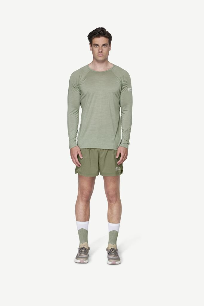 Tee-shirt très léger manches longues Devold Endurance Merino 130 Shirt Man - Vert Olive/Fog