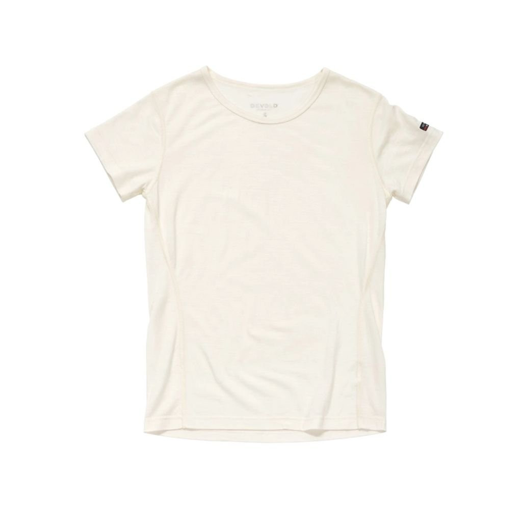 Tee-shirt manches courtes 100% laine mérinos Devold Breeze Merino 150 T-Shirt Woman - Blanc/White