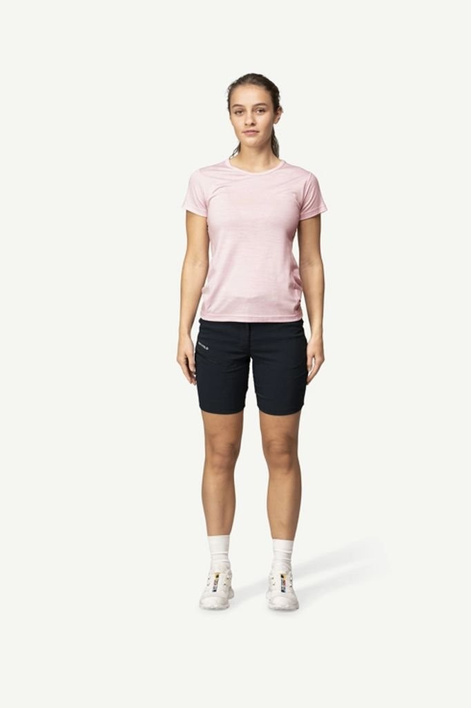 Tee-shirt manches courtes 100% laine mérinos Devold Breeze Merino 150 T-Shirt Woman - Rose/Chalk Pink