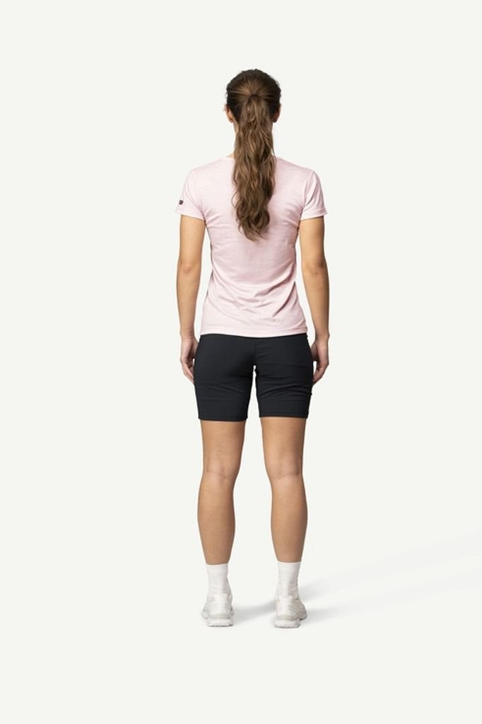 Tee-shirt manches courtes 100% laine mérinos Devold Breeze Merino 150 T-Shirt Woman - Rose/Chalk Pink