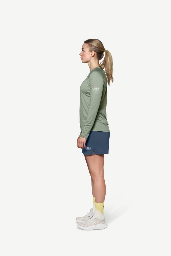 Tee-shirt très léger manches longues Devold Endurance Merino 130 Shirt Woman - Vert Olive/Fog
