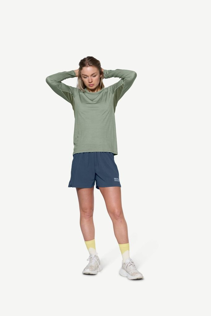 Tee-shirt très léger manches longues Devold Endurance Merino 130 Shirt Woman - Vert Olive/Fog