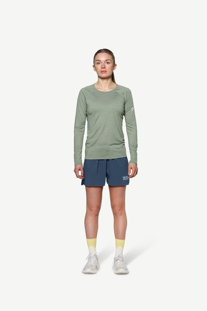 Tee-shirt très léger manches longues Devold Endurance Merino 130 Shirt Woman - Vert Olive/Fog
