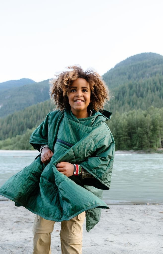 Poncho et couverture de camping Thermarest Honcho Poncho Kids-Vert