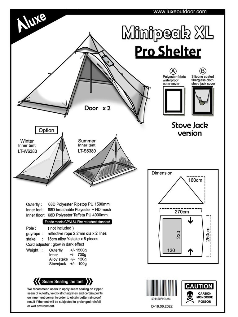 Luxe Outdoor Mini Peak XL Pro Mesh