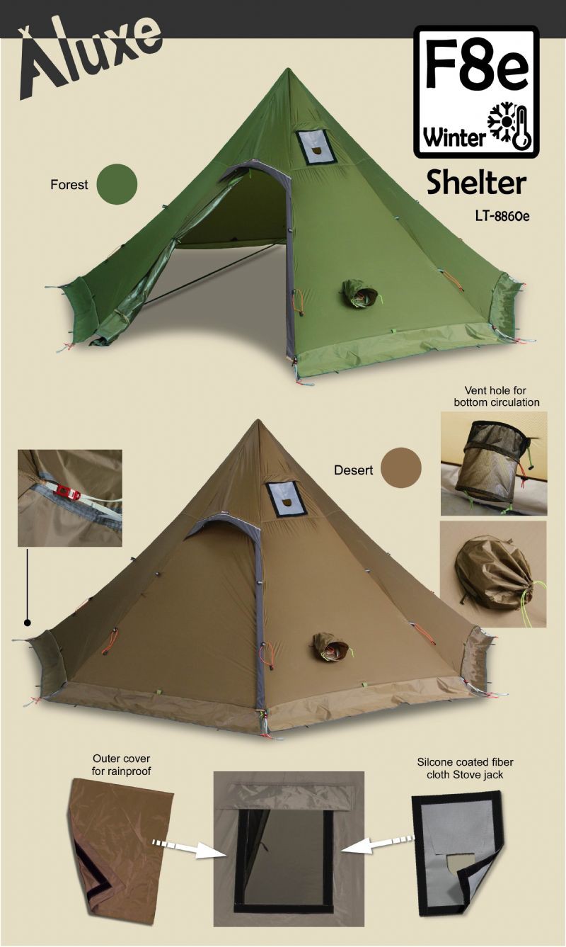 Tipi Luxe Outdoor Winter Shelter F8e