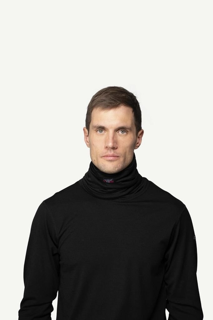 Tour de cou fin et chaud en laine mérinos Devold Breeze Merino 150 Headover - Noir