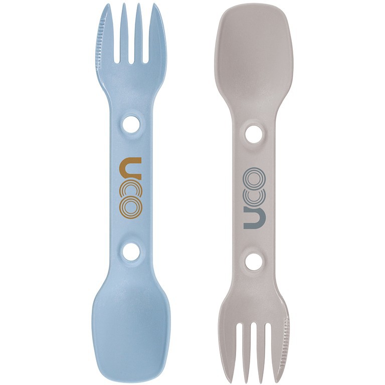 IDISON Grand Set De Couverts De Voyage Réutilisables – Lot De 2 (fourchette, Couteau, Cuillère) Avec étui – Plastique Rigide – Pique-nique, Camping