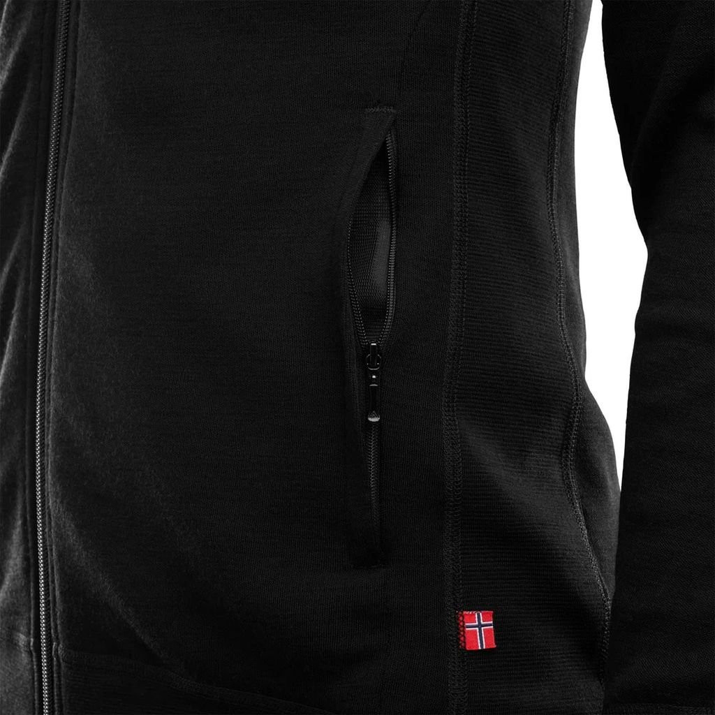 Veste zippée en laine mérinos Aclima DoubleWool Jacket Man - Jet Black/Marengo