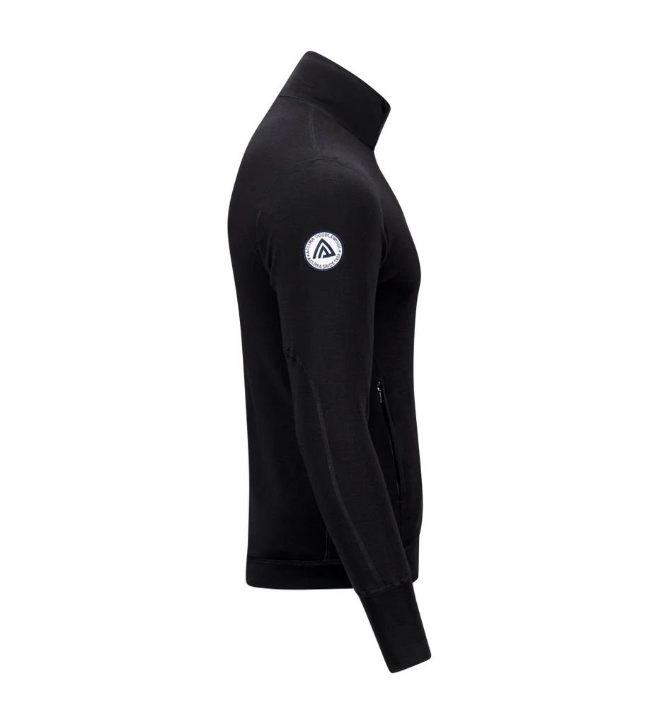 Veste zippée en laine mérinos Aclima DoubleWool Jacket Man - Jet Black/Marengo