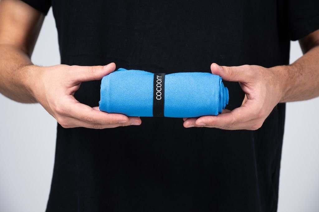 XL-Serviette de voyage compacte et légère Cocoon Microfiber Towel Hyperlight - Bleu/Lagoon Blue