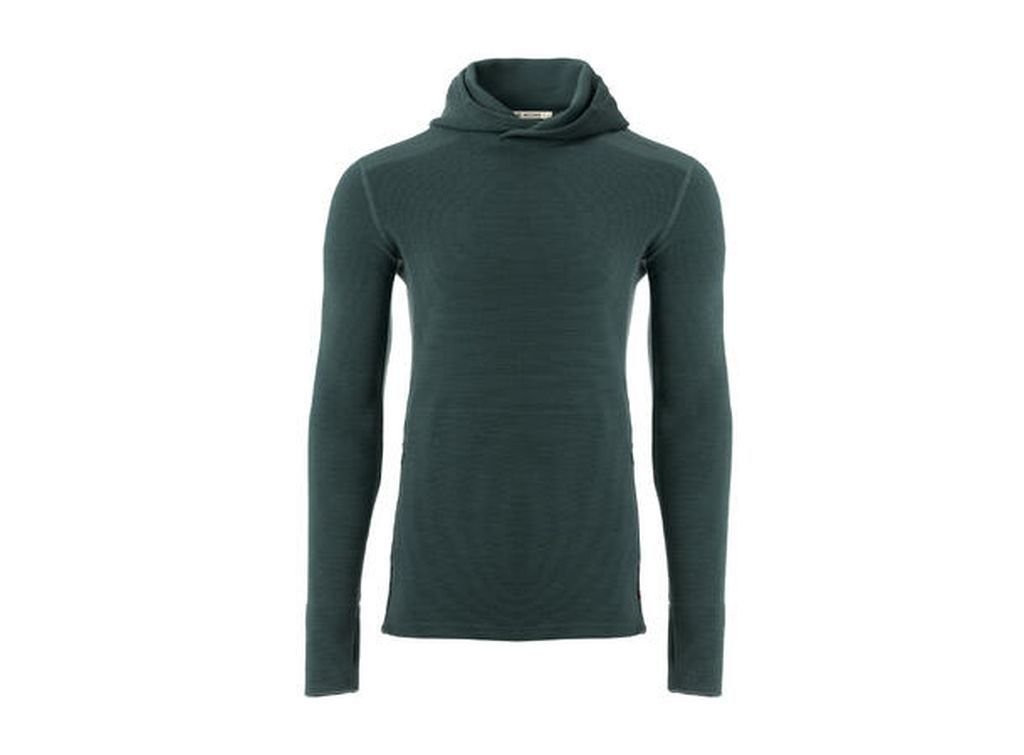 Sweat capuche chaud en laine mérinos Aclima StreamWool Hoodie Man-Vert Pin