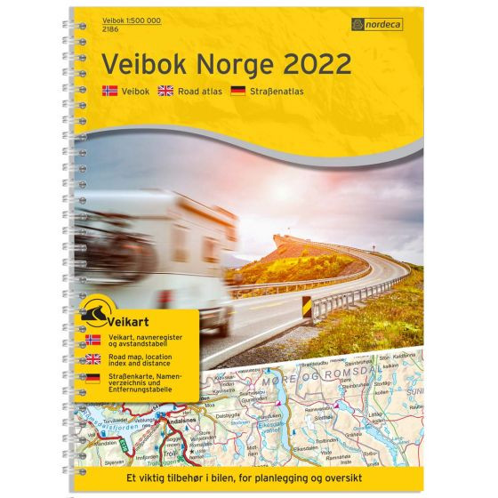 Atlas routier Norvège Veibok Norge 1:500 000