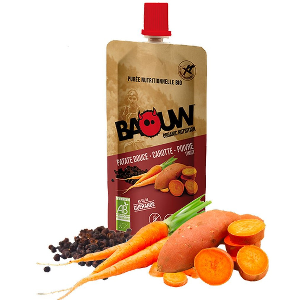 Baouw Purée Bio Patate douce - Carotte - Poivre Timut