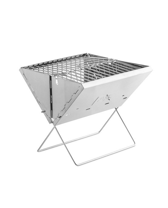 Barbecue Barbiq : portable, pliable et réutilisable en acier inoxydable.