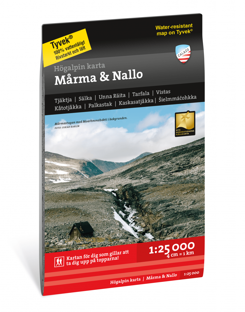Cartes de randonnée Friluftsatlas Kungsleden 1:50.000 - Calazo