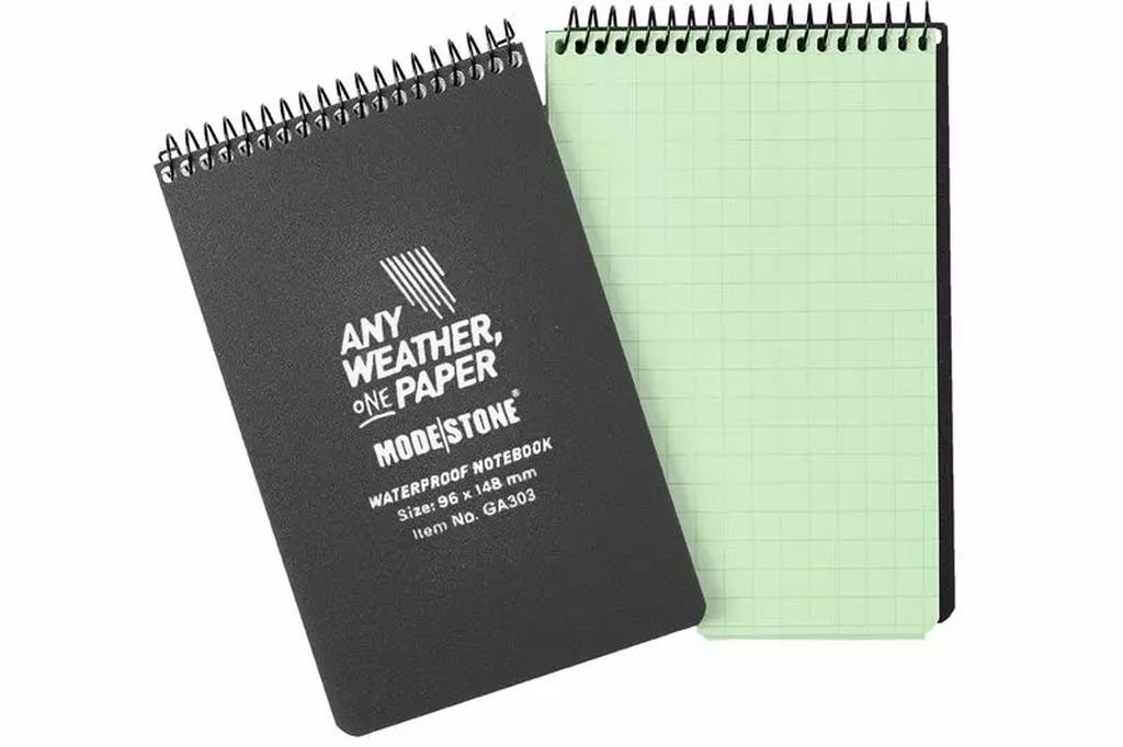 Carnet étanche et phosphorescent Modestone Waterproof Glowpad 96x148 cm-Noir