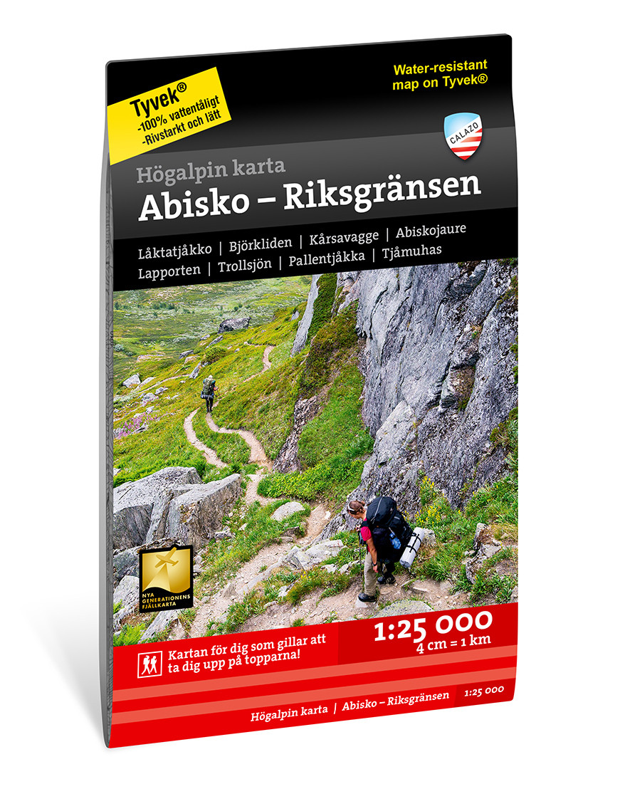 Cartes de randonnée Friluftsatlas Kungsleden 1:50.000 - Calazo