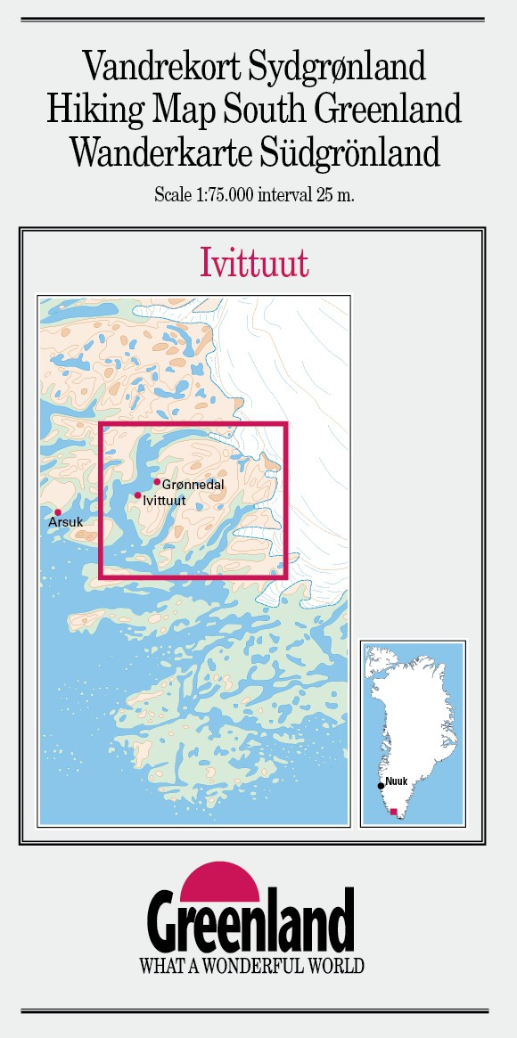 N° 4 - Ivittuut – Groenland Sud – Carte de randonnée - 1 :75 000