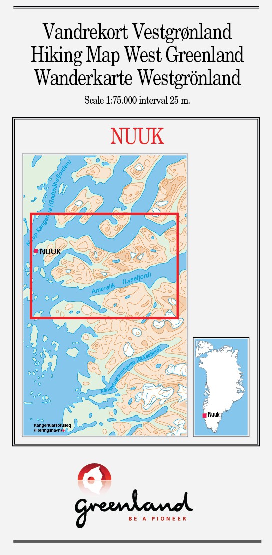 N° 11 - Nuuk – Groenland Ouest – Carte de randonnée - 1 :75 000