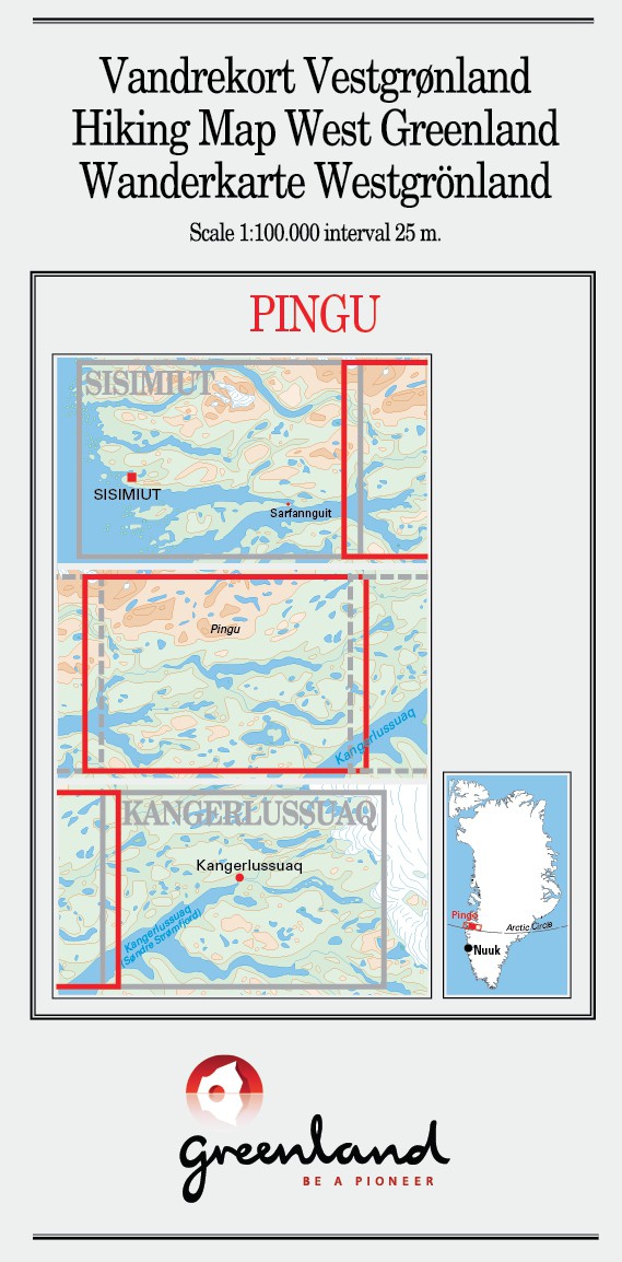 N° 9 - Pingu – Groenland Ouest – Carte de randonnée - 1 :100 000
