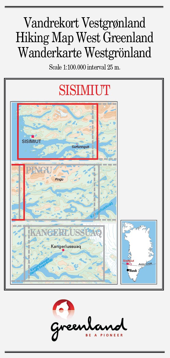 N° 10 - Sisimiut – Groenland Ouest – Carte de randonnée - 1 :100 000