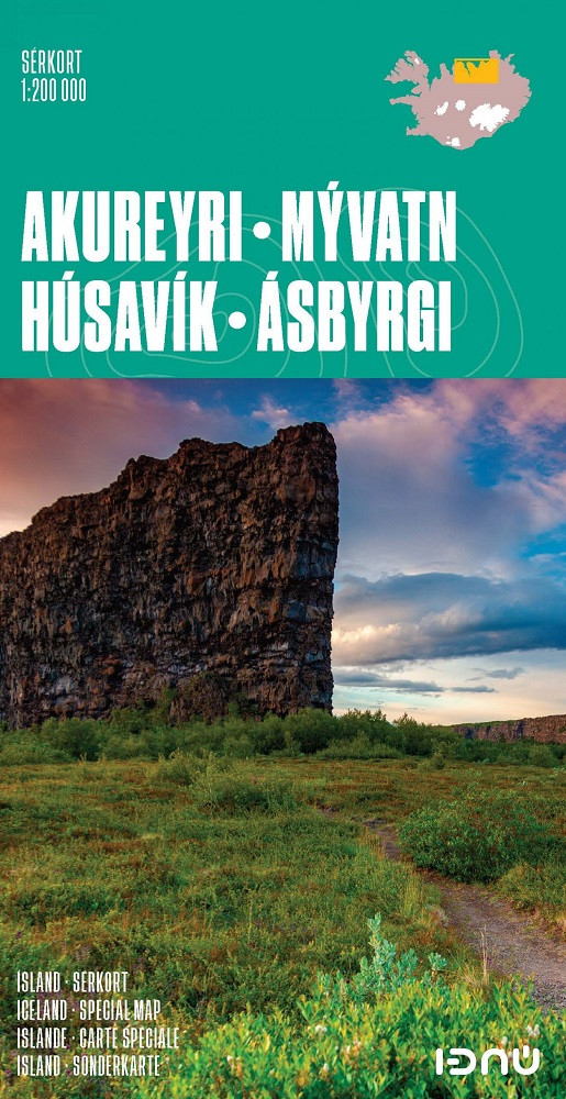 Akureyri, Mývatn, Húsavík, Ásbyrgi - Sérkort 1:200 000
