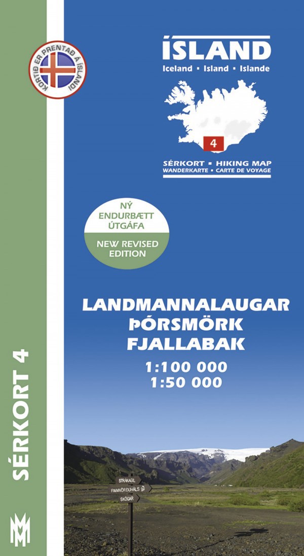 Landmannalaugar, Þórsmörk, Fjallabak 1:100 000 – Sérkort 4
