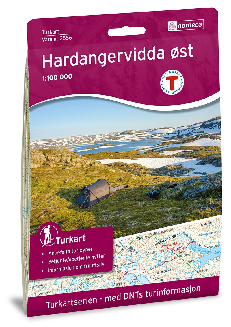 Hardangervidda Øst 1:100 000