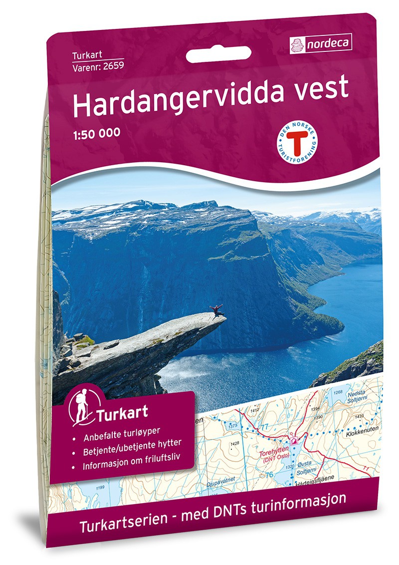 Hardangervidda Vest 1:50 000