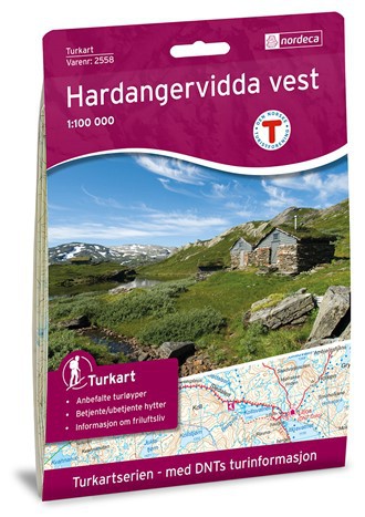 Hardangervidda Vest 1:100 000
