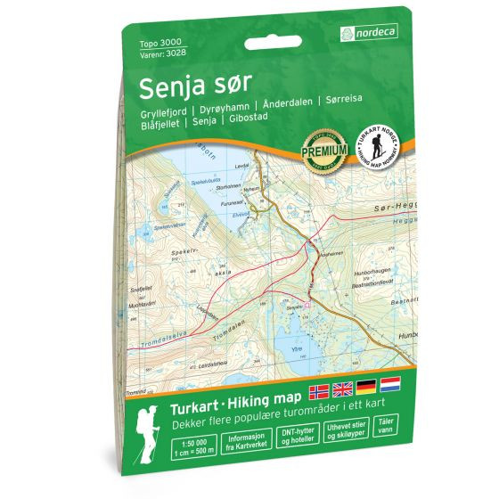 Senja sør Topo 3000 Turkart 3028