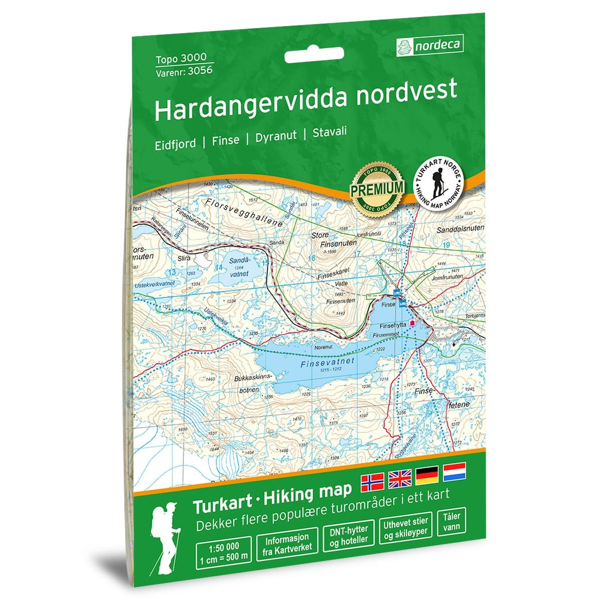 Hardangervidda nordvest  Topo 3000 – Turkart 1:50 000 – N° 3056 – Norvège