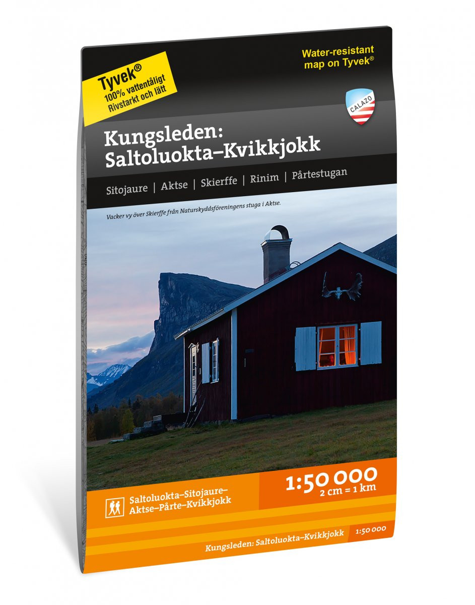 Cartes de randonnée Friluftsatlas Kungsleden 1:50.000 - Calazo