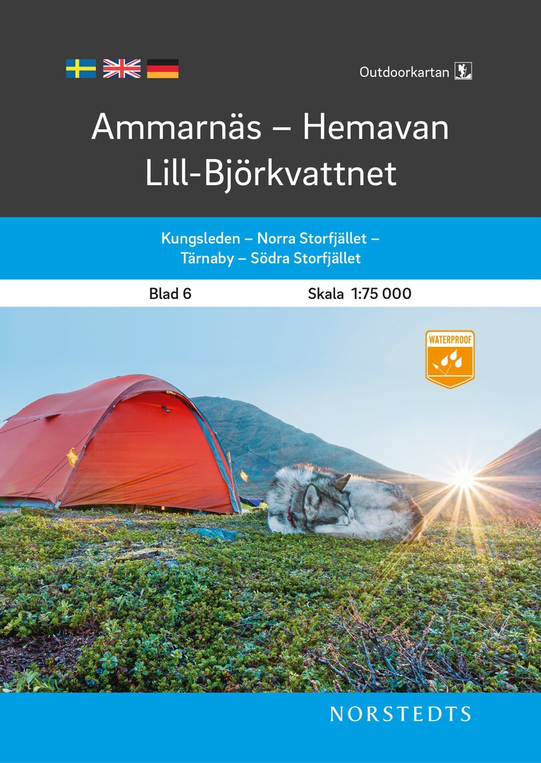 Ammarnäs-Hemavan-Lill-Björkvattnet 1:75 000