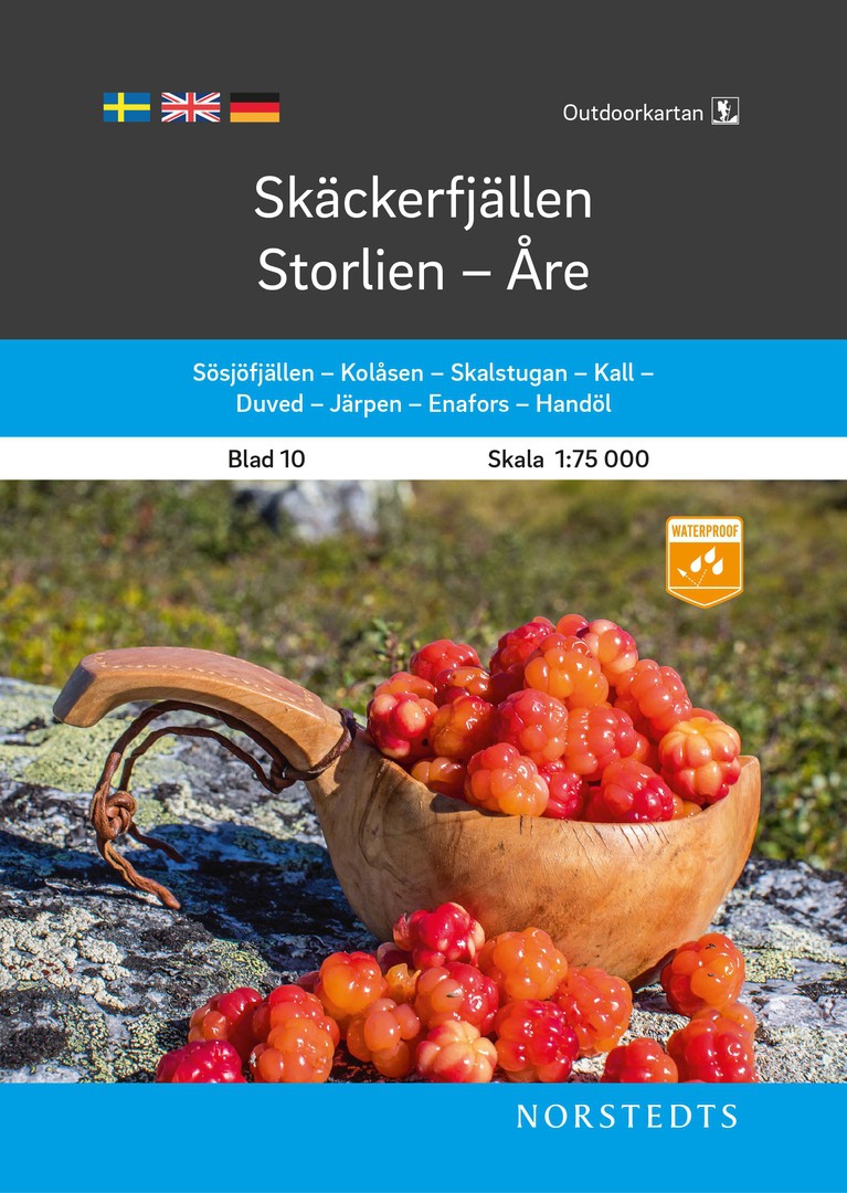 Skäckerfjällen – Storlien - Åre 1:75 000 Blad 10