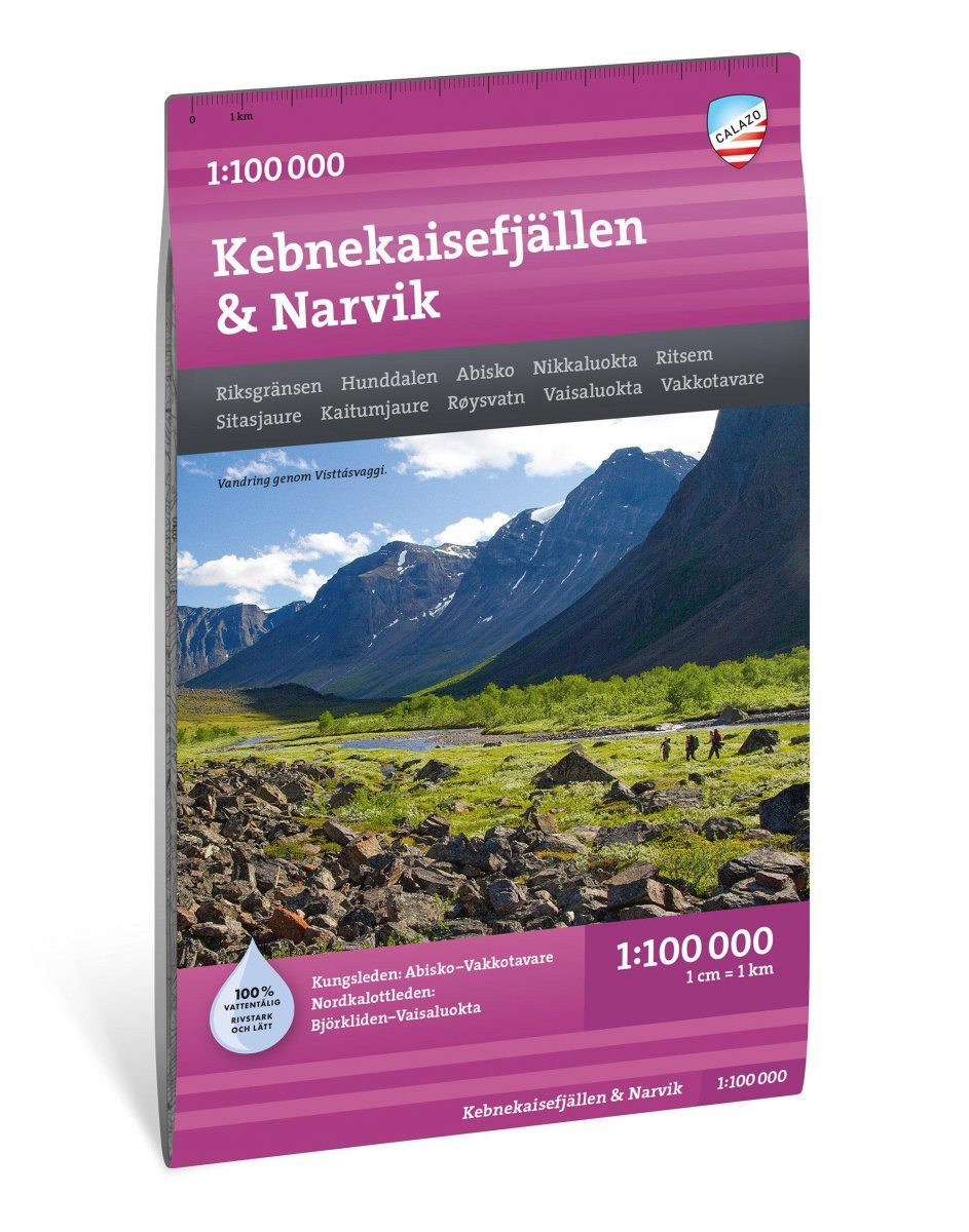 Carte Calazo Kebnekaisefjällen & Narvik 1:100 000