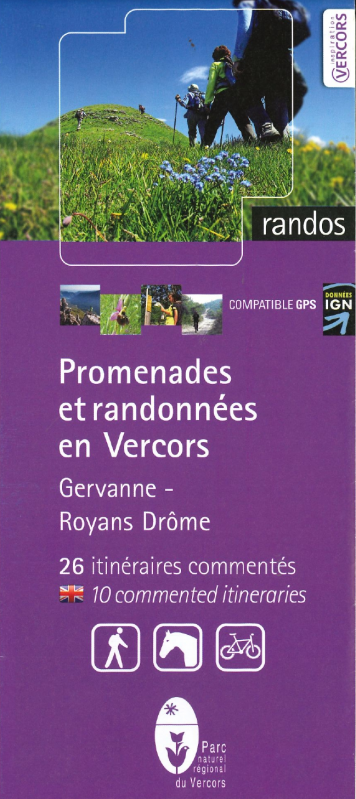 Carto-guide Promenades et Randonnées en Vercors Gervanne - Royans Drôme