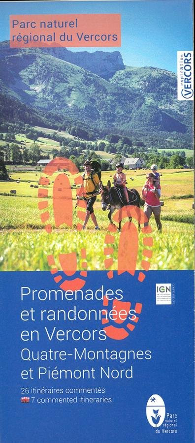 Carto-guides Promenades et Randonnées en Vercors Quatre-Montagnes et Piémont Nord