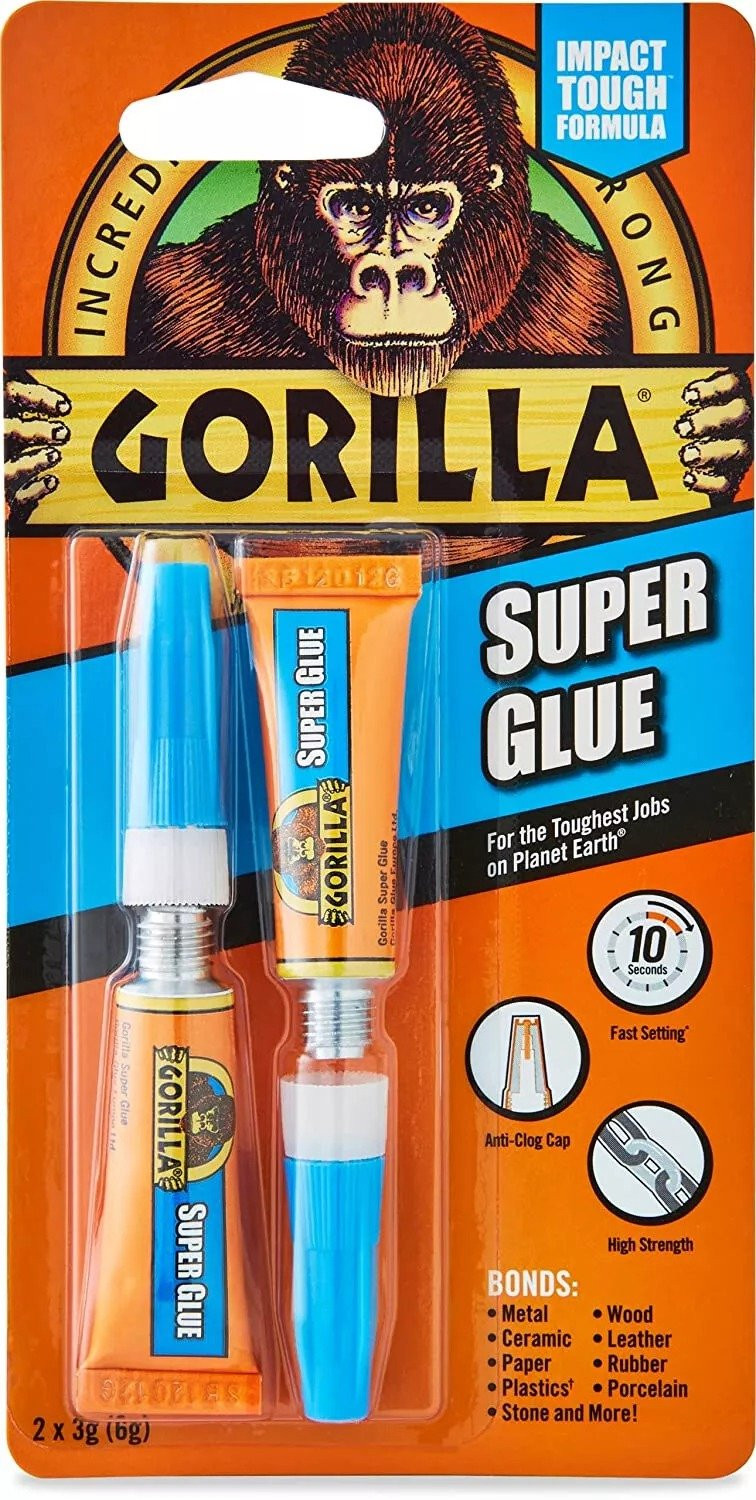 Colle ultra forte instantanée Gorilla Super Glue 2x3g