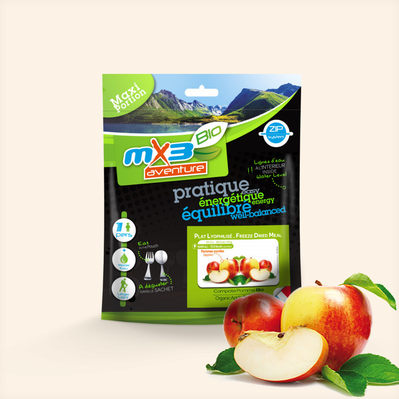 Popote -- Gourde compote pomme lisse bio - 120 g – Aventure bio