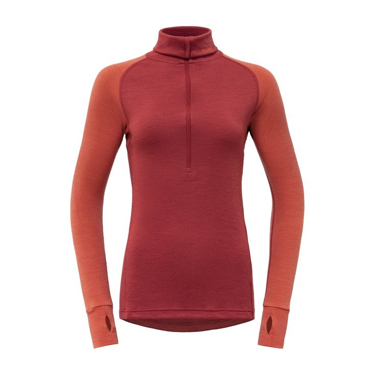 Devold Expedition Merino 235 Z.Neck Woman - Beauty/Coral