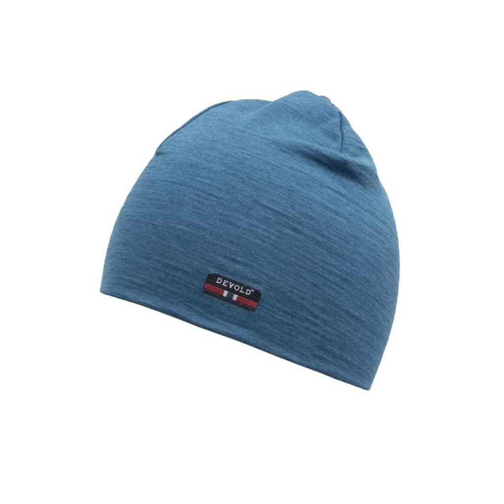 Bonnet fin en laine mérinos Devold Breeze Merino 150 Beanie-Blue Melange
