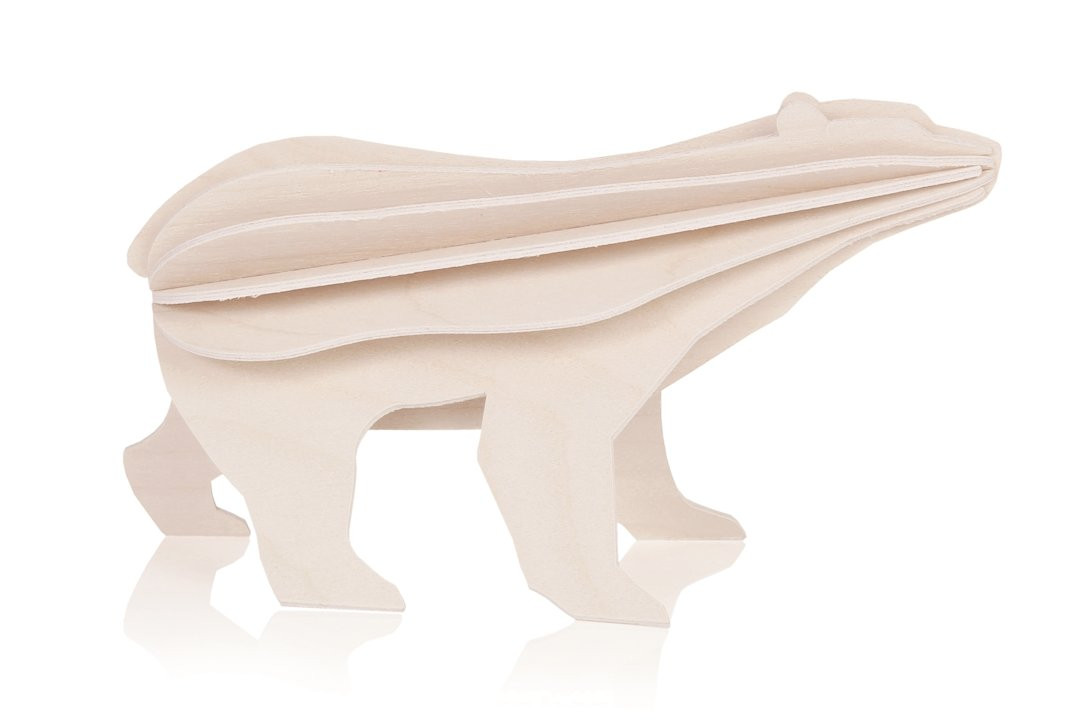 Ours Polaire en bois Lovi Polar Bear
