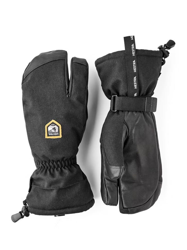 Gants 3 doigts chauds et imperméables Hestra CZone Mountain 3-Fingers-Noir