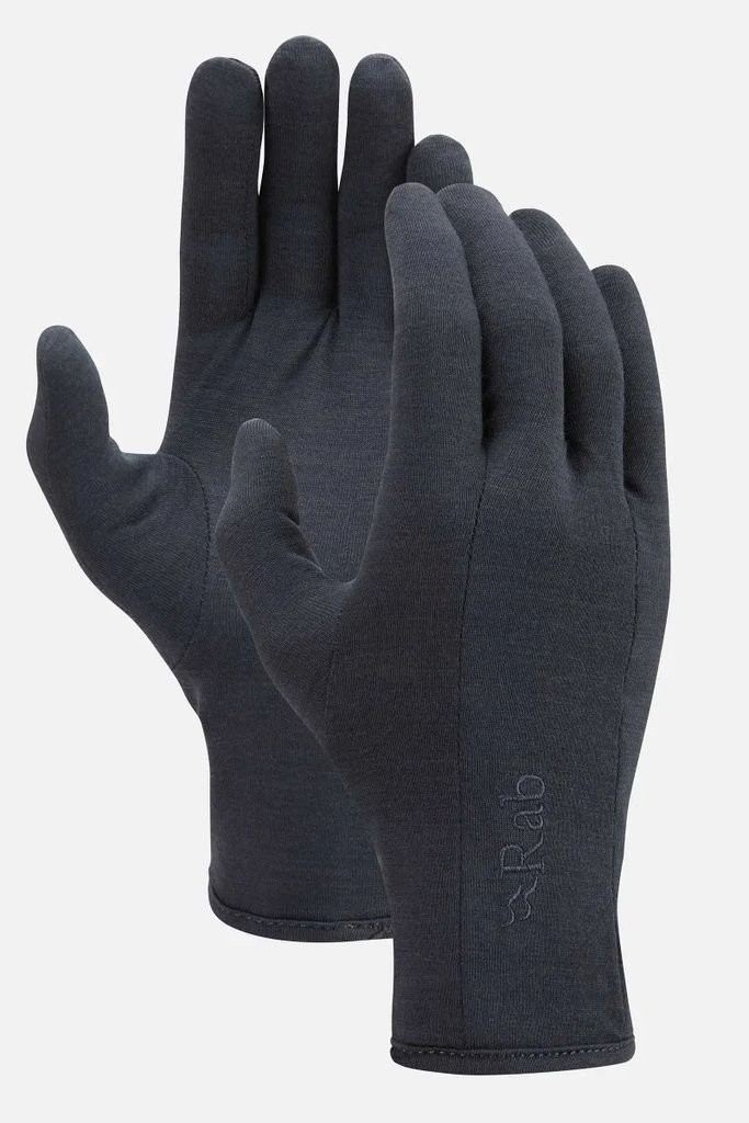 Gants chauds et légers 45 % laine mérinos Rab Forge 160 Gloves-Bleu marine/Ebony