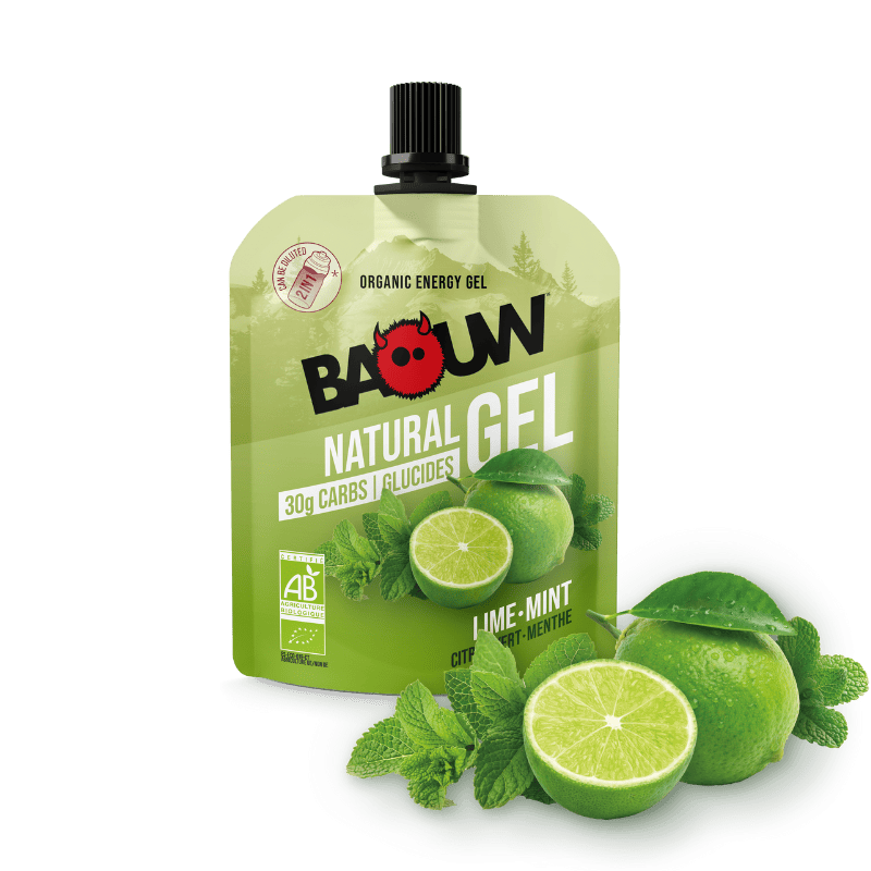 Gel énergétique bio pour efforts intenses Baouw Natural Gel Citron Vert - Menthe