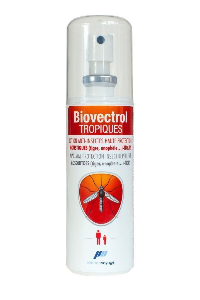 Lotion anti-insectes pour la peau haute protection Pharmavoyage Biovectrol Tropiques