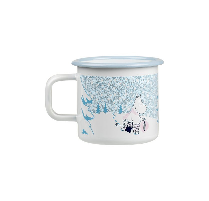 Muurla Moomin enamel mug Let it Snow 3,7dl